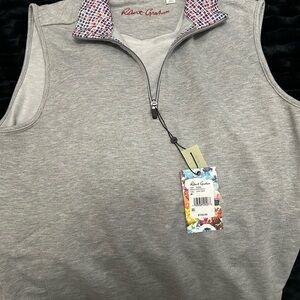 Robert Graham Light Gray Zip-Up Top